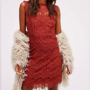 🔆 Free People Terra-cotta Intimately Daydream Bodycon Dress, size Small NWT